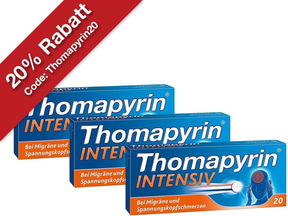 Thomapyrin Intensiv bei Migräne & Kopfschmerzen