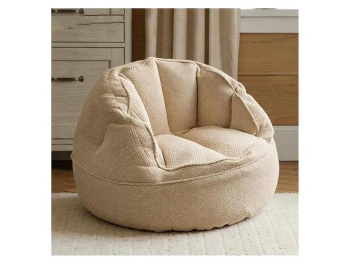 KUNYOS Sitzsackbezug aus weicher Baumwolle, Ecknest, Ottomane, Pouf, Sitzsack(SF-beige)