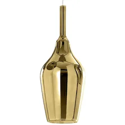 Gea Luce OFELIA S/12 Pendelleuchte – Verspiegeltes Gold-Borosilikatglas, G9-Fassung, 3-Meter-Kabel, Schutzart IP20, hochwertiges Design – Gealuce