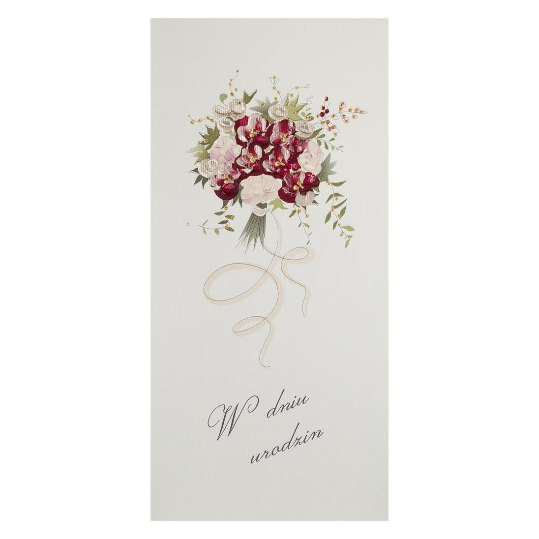 MAK Geburtstagskarte DL U08 - Roter Blumenstrauss (47996483)
