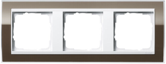Gira Cadre de finition triple transparent brun 0213763 (0213763)