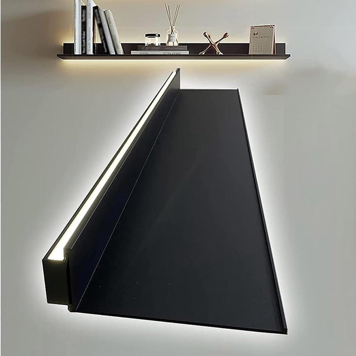 Zwevende Wandplank met Ingebouwde LED-verlichting - Goud - 60 cm