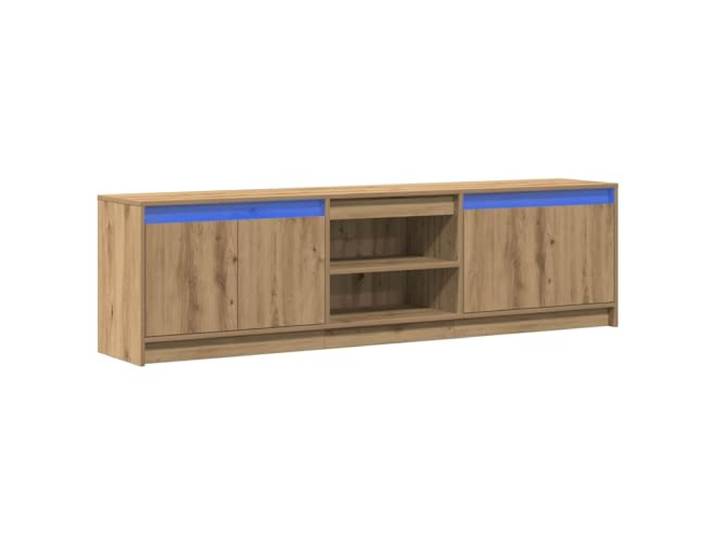 Makastle TV-Schrank 180x34x50 cm Braun Holzwerkstoff
