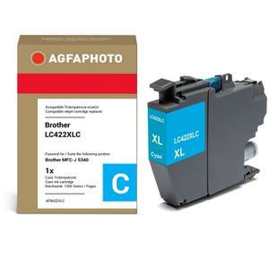 AgfaPhoto kompatibel für Brother LC-422XLC, cyan, 1500 Seiten, Druckleistung XL,  Tinte