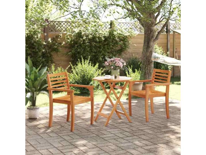 VIDAXL - Table pliable de jardin( 1 pc ) - Table cuisine/patio - Ø70x75 cm - Bois d'acacia massif 8977