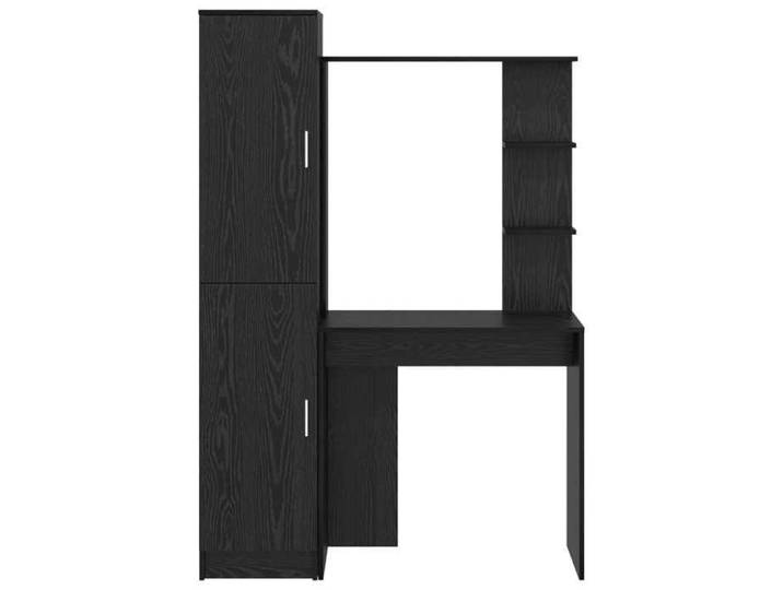 Noir MEUBLE INFORMATIQUE (2 pcs）- Capacité 60 kg - Bureau secrétaire rectangulaire Chêne noir 771404