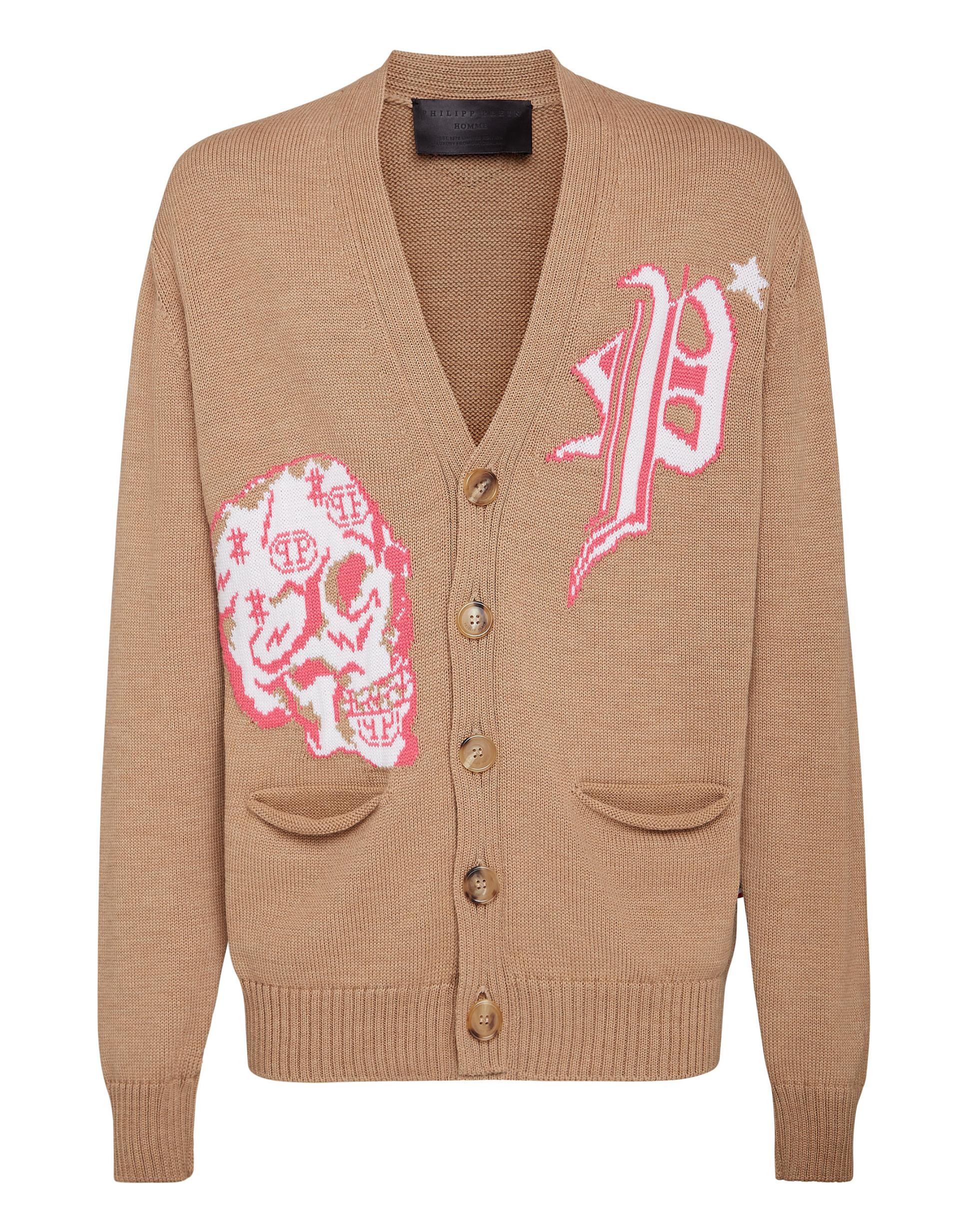 Strickjacke Skull