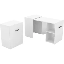 SCHREIBTISCH INTELLO 131,5x60x75 cm Bürotisch Computertisch, Weiß