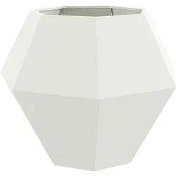 vidaXL Pflanzkübel Weiß 100 x 100 x 80 cm Stahl