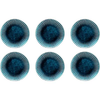 Teller KARE DESIGN "Azur", blau, H:2,5cm Ø:20,7cm, Steingut, Speiseteller, verschiedene Größen, aus Steingut