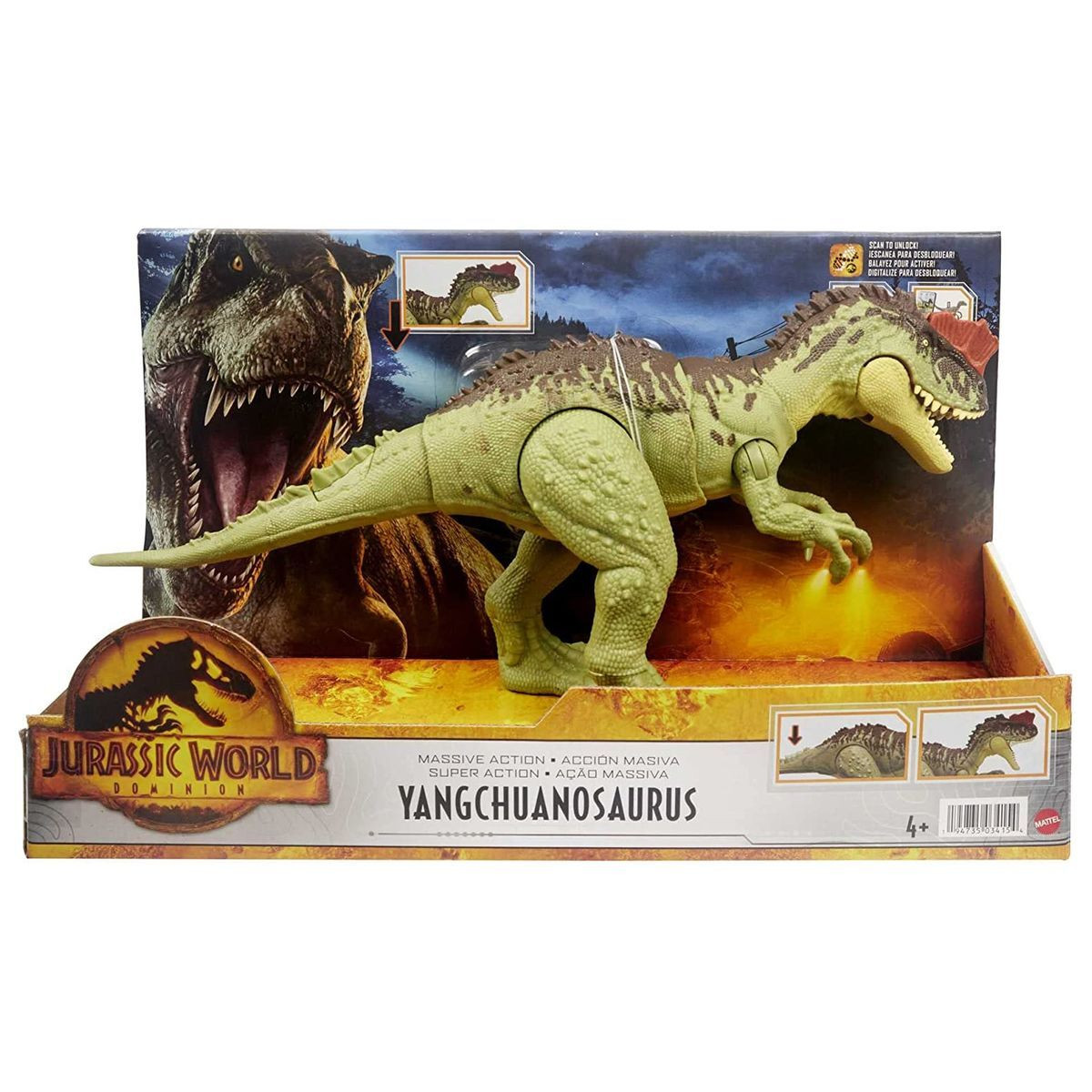 Mattel Jurassic World Yangchuanosaurus actiefiguur