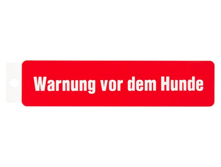 Warnung Vor Dem Hund Schild Rot 24.5 × 5.8 cm