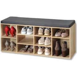 KESPER Schuhschrank mit Sitzkissen, Eichendekor, FSC