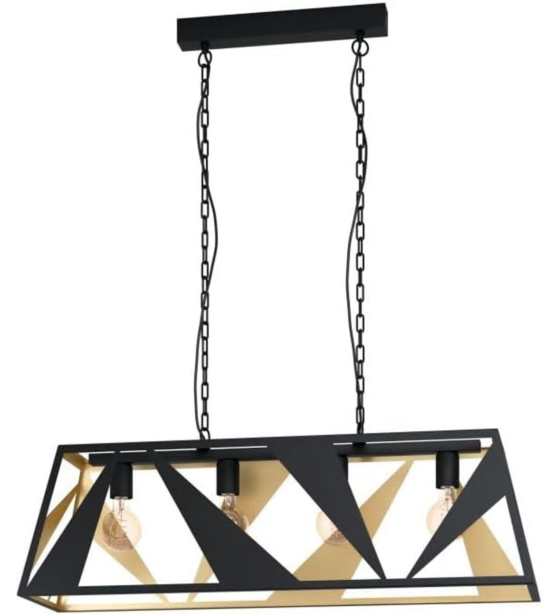 Eglo Hanglamp Tabloncito Stars of Light - Zwart en Goud/Messing - Modern Metaal