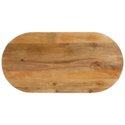 vidaXL Tischplatte 120x60x3,8 cm Oval Massivholz Mango