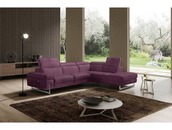 Egoitaliano Ecksofa Candice, elegant, edel und bequem, erstklassiger Sitzkomfort, L-Form, inkl. 2 elektrischer Relaxfunktionen, Bedienung über Taste an Armlehne