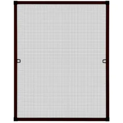 APANA Fliegengitter Insektenschutz Fenster Alu Rahmen Bausatz 130 x 150 cm braun auf Maß