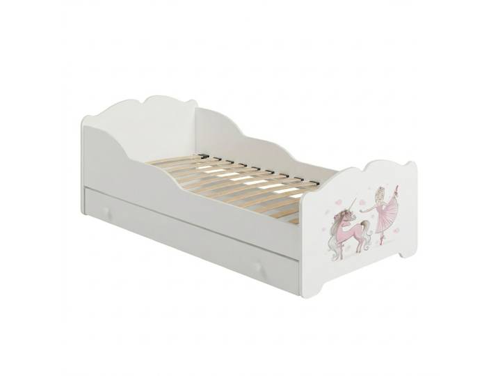 Lit Enfant Anna Avec Tiroir 70x140 Fille Avec Licorne