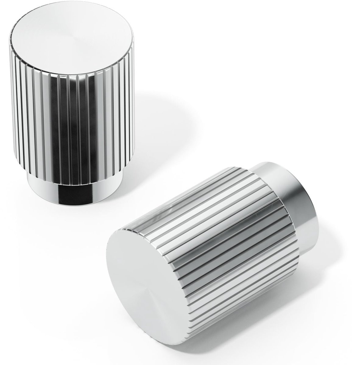 Unyqoos Set van 10 aluminium kastknoppen met lijnpatroon voor diverse meubels