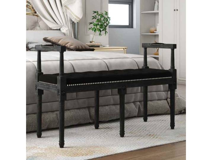 vidaXL Sitzbank Schwarz 110x40x70 cm Samt