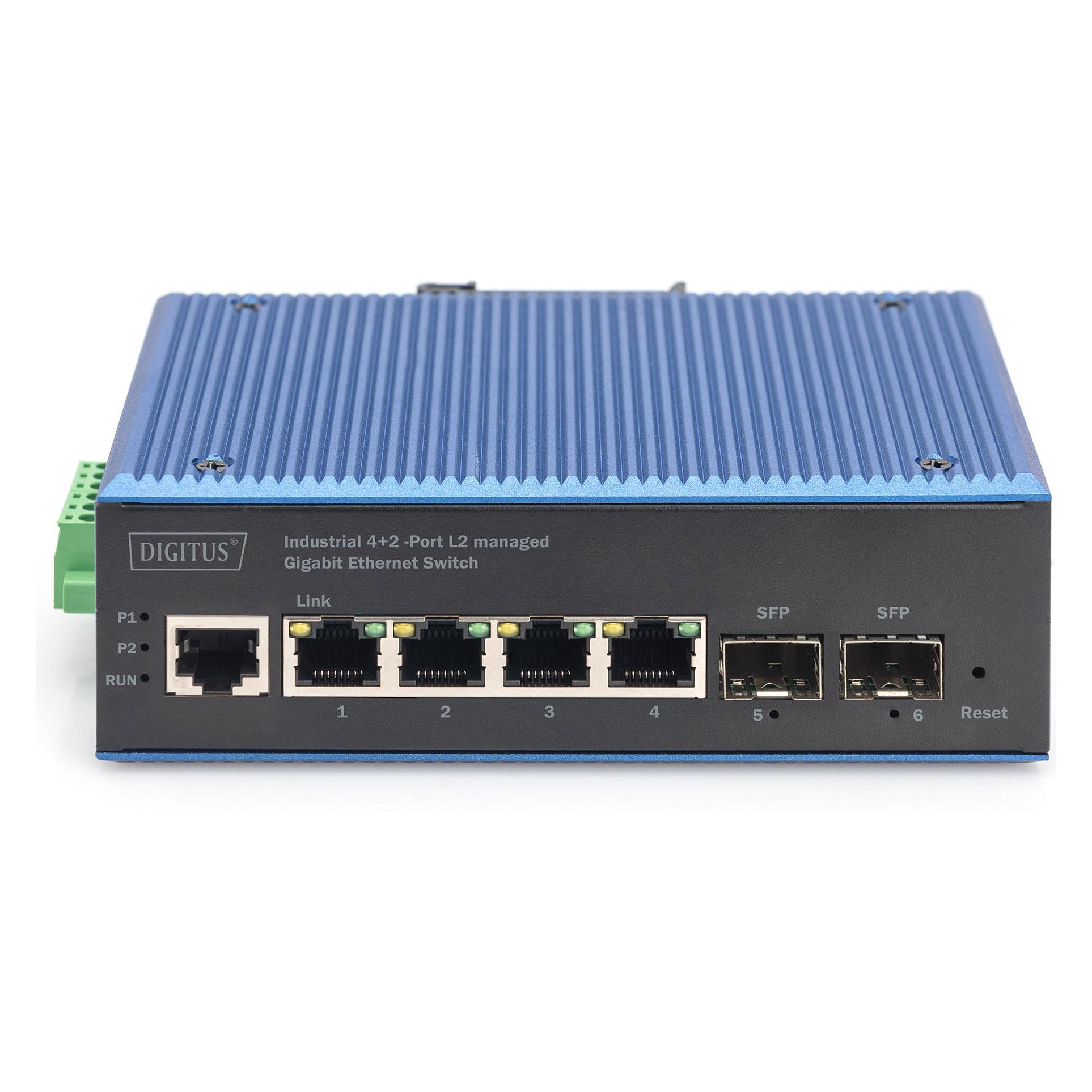 Digitus Industrial 4+2 -Port L2 managed Gigabit Ethernet Switch (6 Ports) (DN-651154)