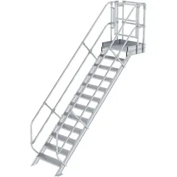 Munk, Leiter + Gerüst, Treppen-Modul Aluminium geriffelt 12 Stufen (Gerüst)