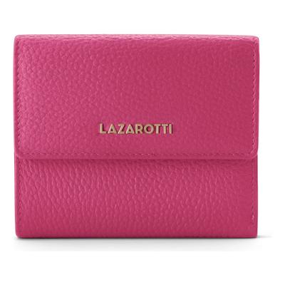 Geldbörse LAZAROTTI "Bologna Leather Geldbörse Leder 12 cm", Damen, pink, Leder, Kleinlederwaren