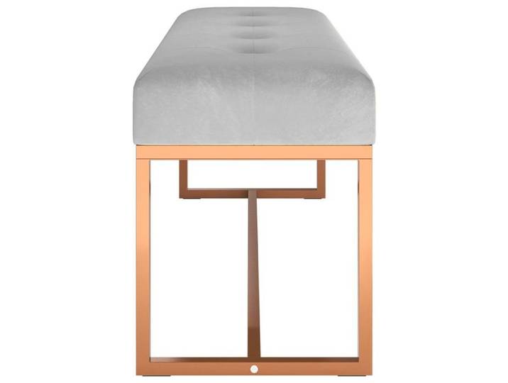 MGH - TOP Meuble de couloir - Banc Gris 110x36x45 cm - pour salon - Velours MM216