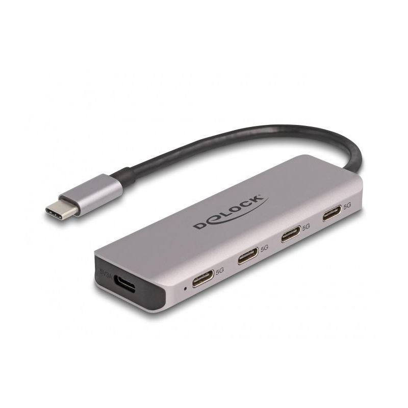 Delock USB 5 Gbps 4 Port USB Type-C Hub mit USB Type-C Anschluss