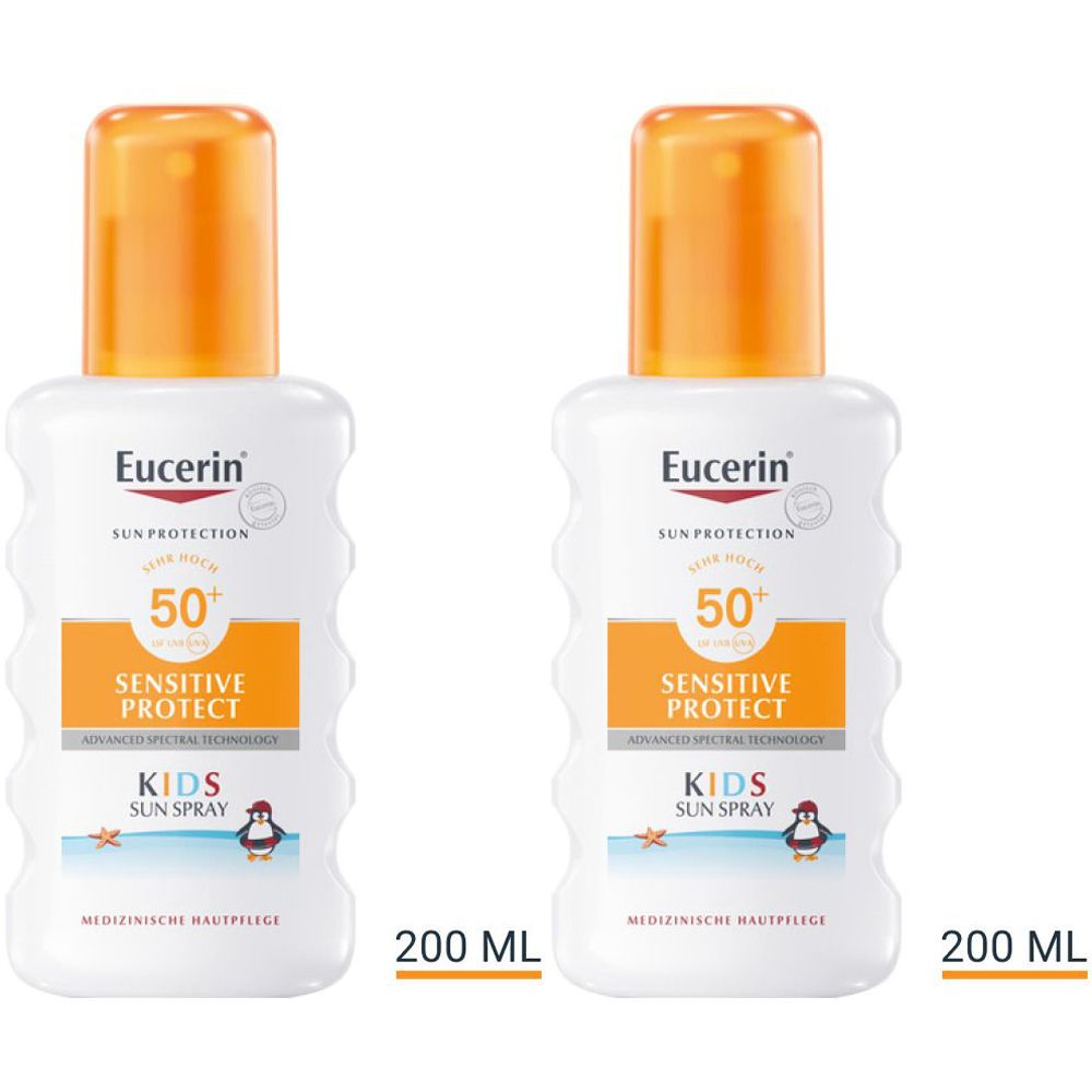 2x Eucerin Sensitive Protect Kids Sun Spray LSF 50+ 2x200 ml
