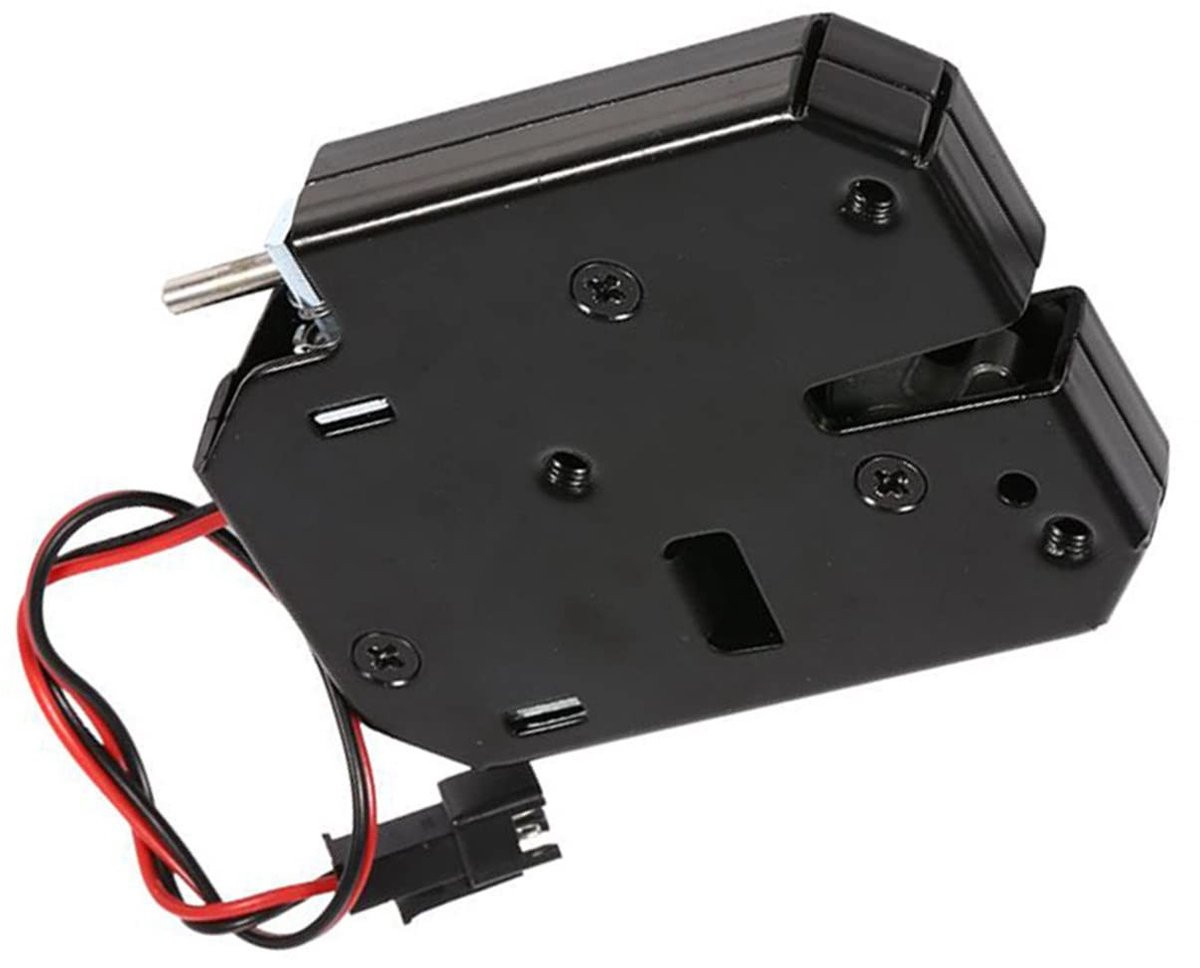 Allecto 12V elektromagnetisch slot - zwart - koolstofstaal
