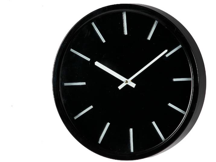 Wanduhr AMBIENTE HAUS Wanduhr Black 35cm , schwarz, B:35cm H:35cm T:5cm, Wanduhren, Wanduhr