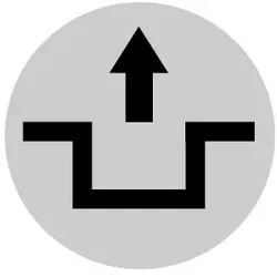 Eaton 218353 Tastenlinse, hoch weiß, Symbol entriegeln M22-XDLH-W-X12  - 10 Stück