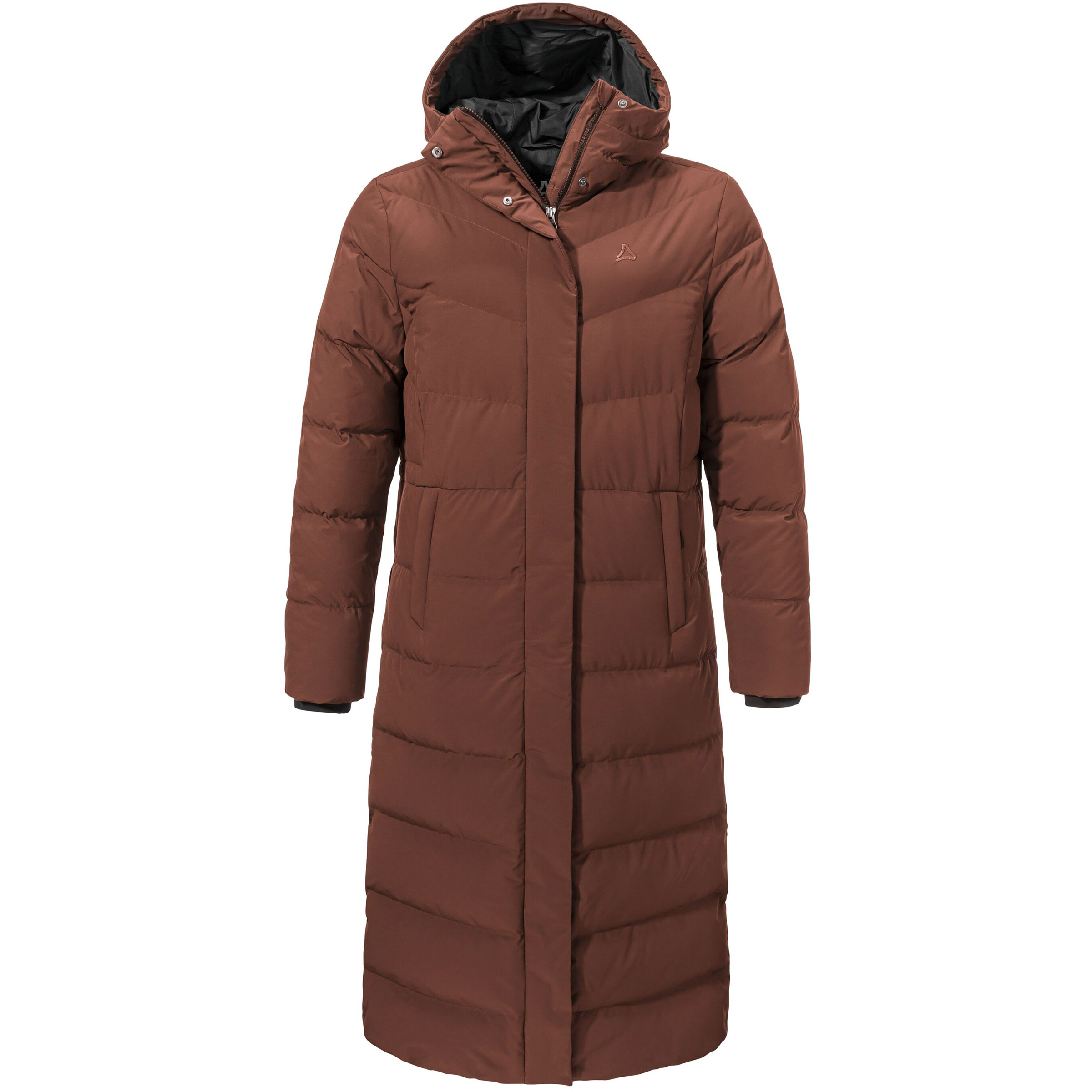 Schöffel Style Vindave Down Mantel Damen Winterjacke braun Größe L Lifestyle Winddicht Wasserabweisend