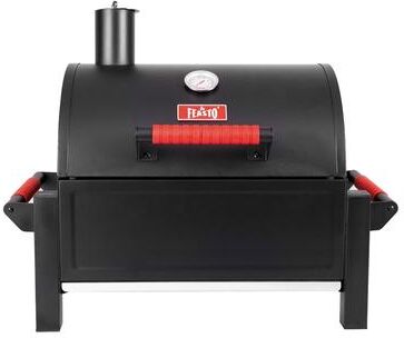 "Feasto Outdoor Cooking Series 26.8"" W Portable Charcoal Grill with Cast Iron Grate"