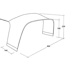Outwell Wakefield Tent Connector für Verbindung des Wakefield Shelter mit Zelt XL