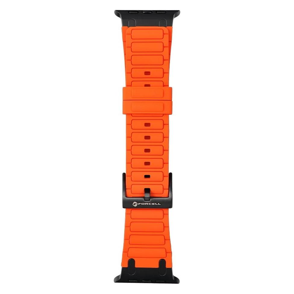Forcell Strap F-DESIGN FA06 silicone strap for APPLE Watch 42 / 44 / 45 / 49 mm orange (Silicone) (5903396392665)