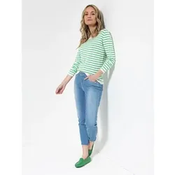 STRANDFEIN Pullover Rundhalsausschnitt mit ECOVERO Viskose figurumspielend