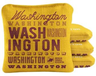 Skip's Garage Washington Football Gold Dual Sided Cornhole Bags