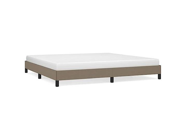 PUGYNBK Bettgestell, Grau, Taupe, 200 x 200 cm Lattenrost im Lieferumfang enthalten, robuste Füße, atmungsaktiver Stoff, einfache Montage