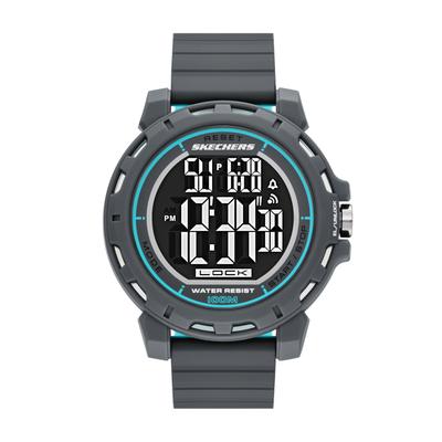 Chronograph SKECHERS "NEWKIRK", grau, silberfarben, Armbanduhren, Herren, grau, Chronograph, Quarzuhr, Armbanduhr, Herrenuhr, Silikonarmband, digital, Tag