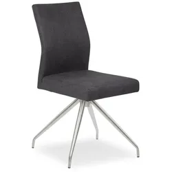 2er-Set Stuhl Lugano Mikrofaser Schwarz Carbon