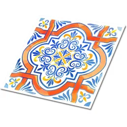 FLIESENAUFKLEBER 9 Stück 30x30 cm selbstklebend Grafiken im Azulejos-Stil