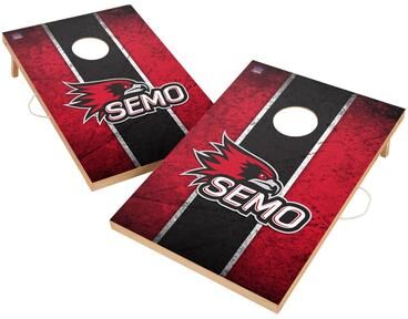 Skip's Garage Vintage Southeast Missouri State University Redhawks Regulation 2x4 Cornhole Set