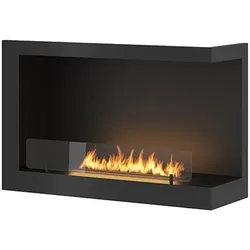 OutInFire INSIDE 800 VERS 1 – Eingebauter Biokamin, Eckbiokamin, rechte Öffnung – 80 cm – Linearbrenner 50 cm / Fassungsvermögen 1 l