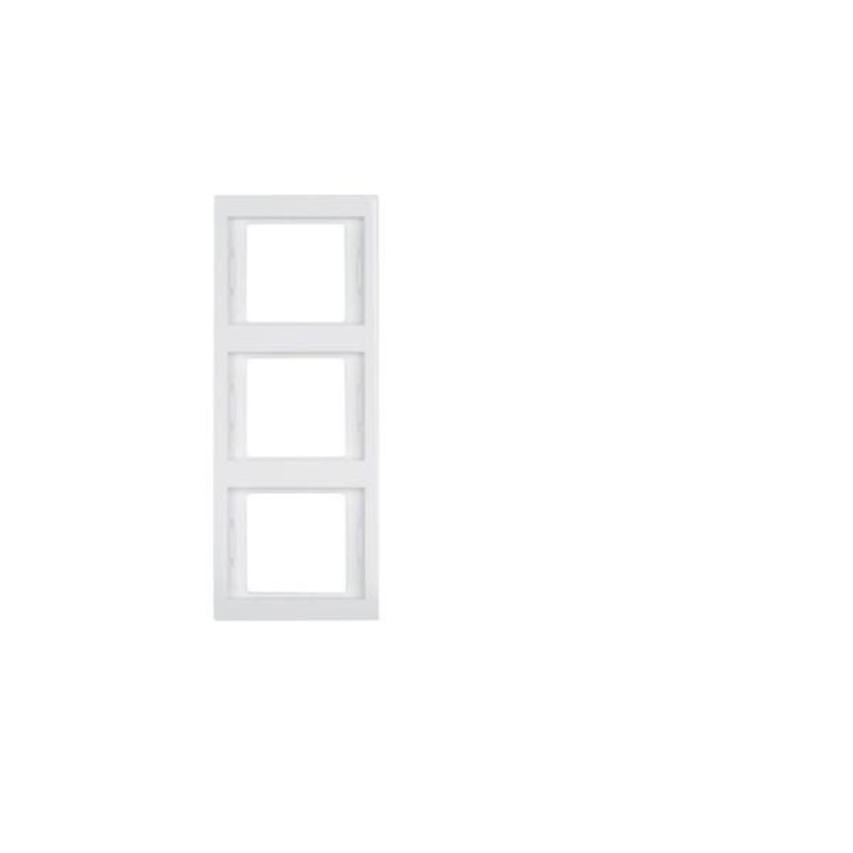 Hager BER K1 frame 13337009 drievoudig polarwit verticaal