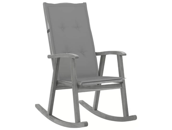 VidaXL - Schaukelstuhl akazienholz, One Size, Grau