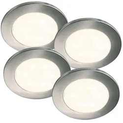 Nordlux LED Möbelleuchte 4er Set LISMORE 4-KIT, 0,7W LED, 3000K, 30lm, IP20, chrom NORD-76730001