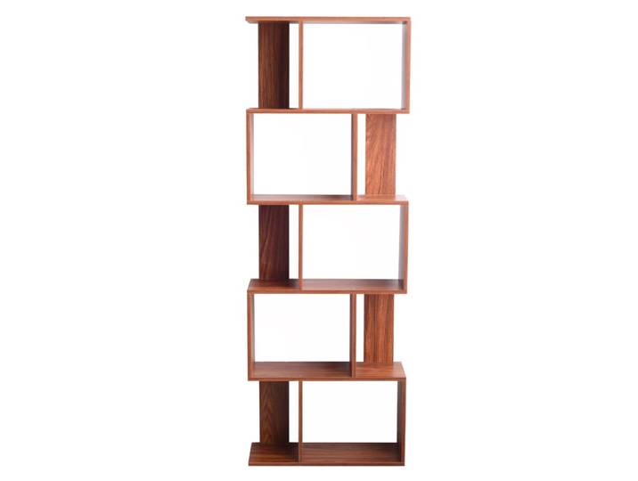 Bibliothèque avec 5 étagères couleur marron noyer