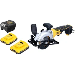 DeWalt, Handkreissäge, DCS 571 D2 Akku Handkreissäge 18 V 115 mm Brushless + 2x Akku 2,0 Ah + Ladegerät